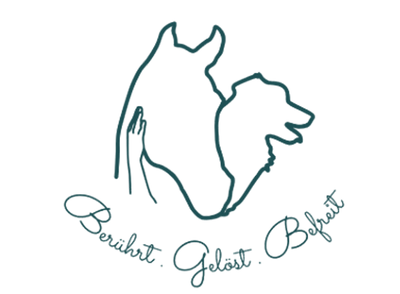 Logo: Berührt. Gelöst. Befreit. – Osteopathie für Pferd & Hund